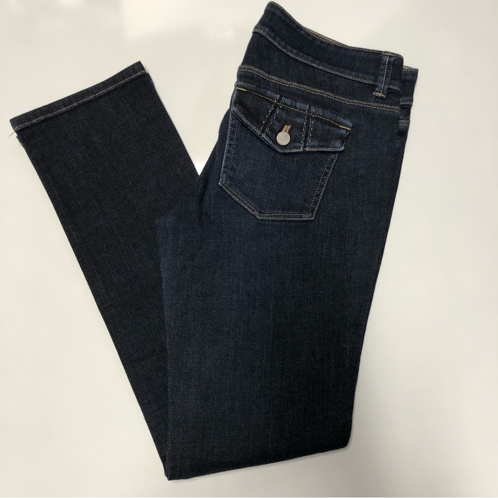 WHBM NOIR straight leg Capri jeans size 0